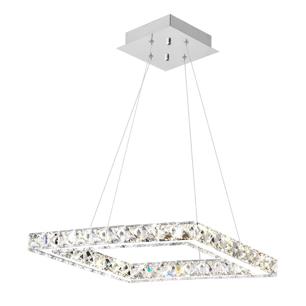 Cwi Lighting Ring LED Chandelier With Chrome Finish 5080P15ST-S - main